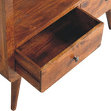 Curved Chestnut Bookcase NOVEX FURNITURES