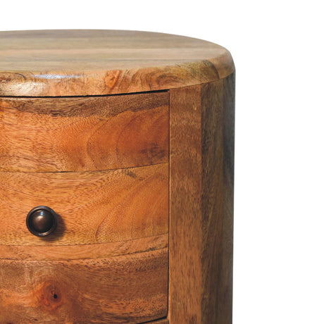 Oak-ish Drum Chest NOVEX FURNITURE