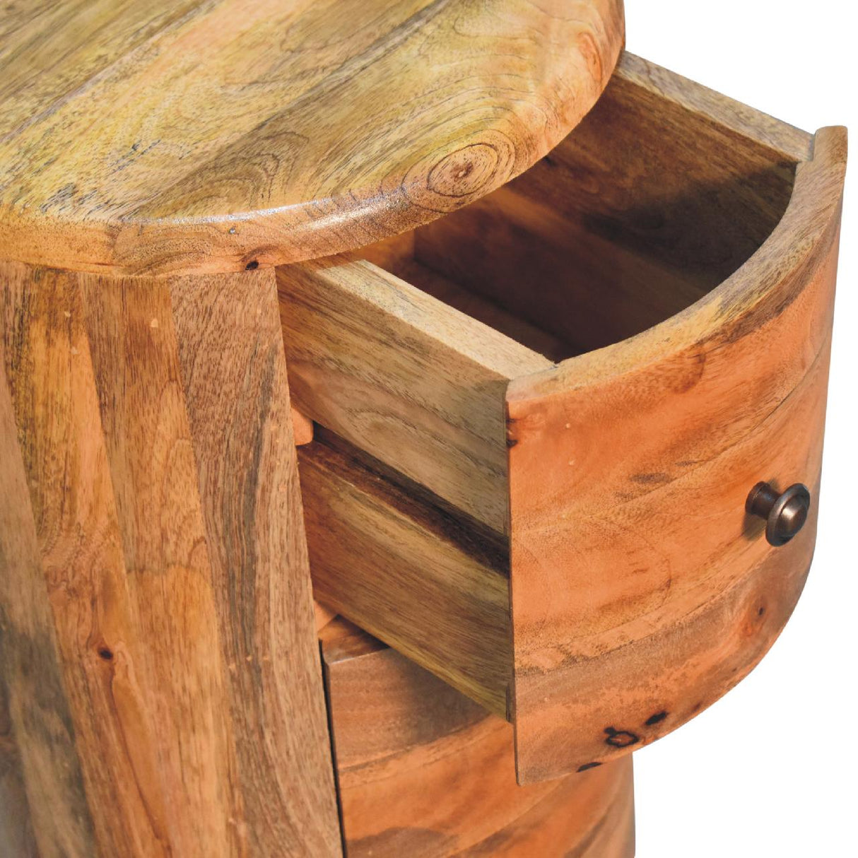 Oak-ish Drum Chest NOVEX FURNITURE