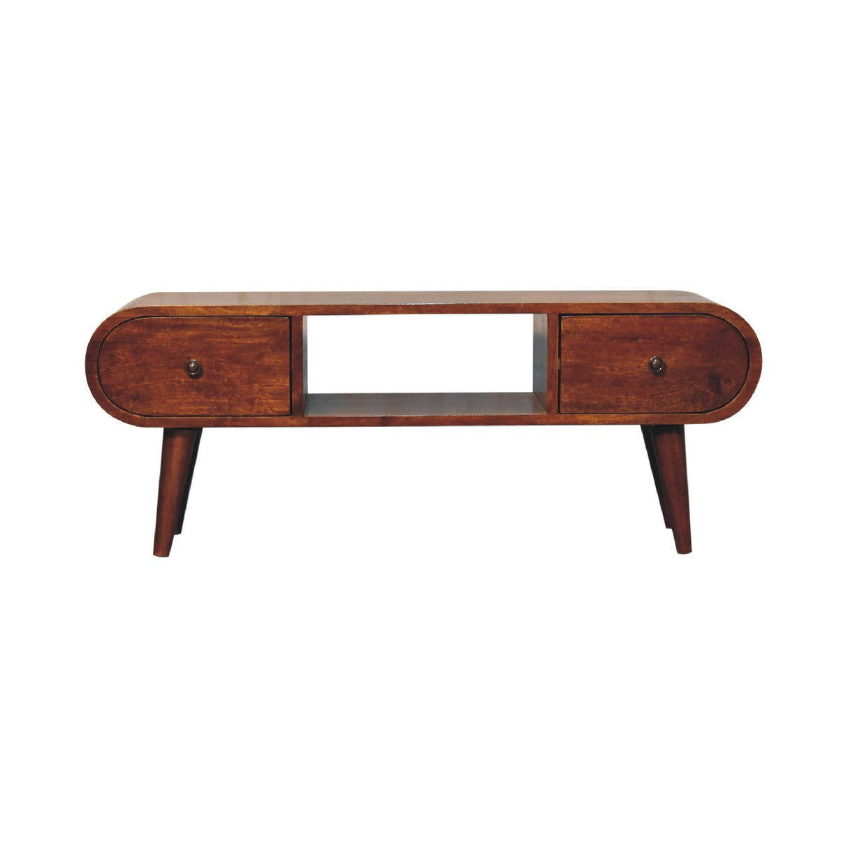 Chestnut Circular TV Unit NOVEX FURNITURES