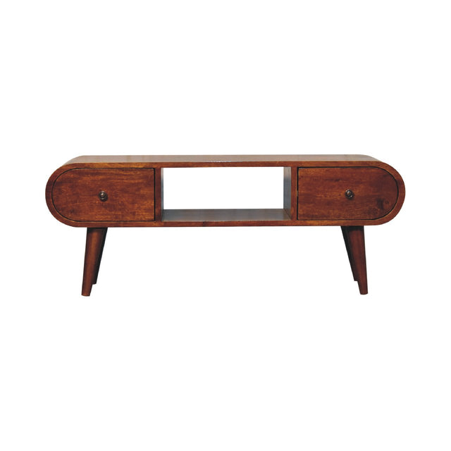 Chestnut Circular TV Unit NOVEX FURNITURES
