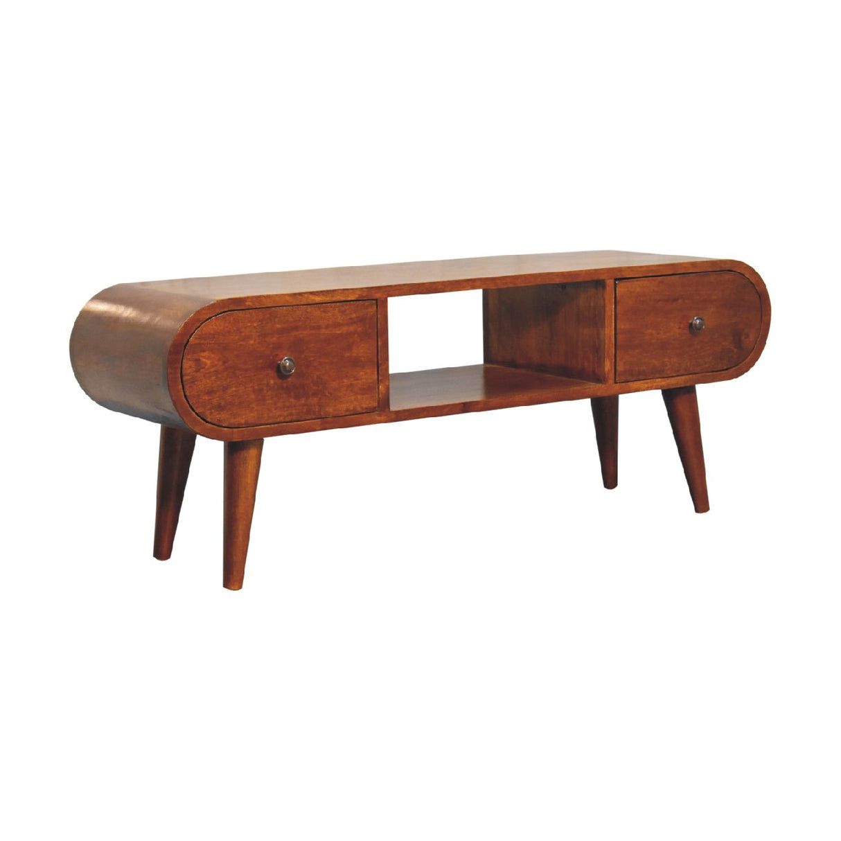 Chestnut Circular TV Unit NOVEX FURNITURES