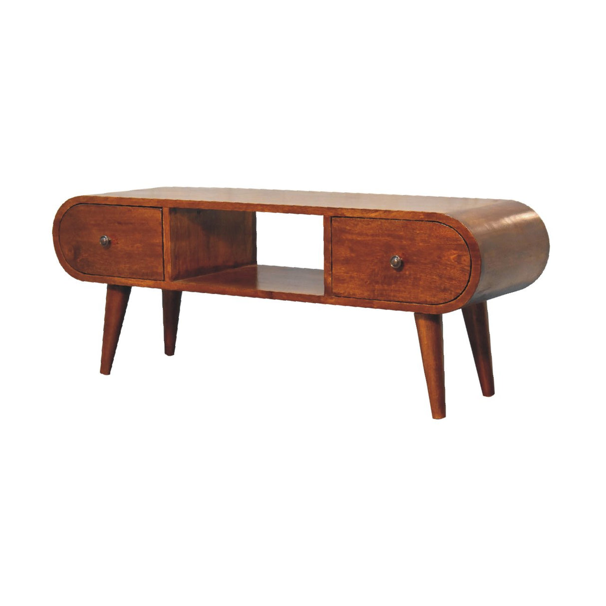 Chestnut Circular TV Unit NOVEX FURNITURES
