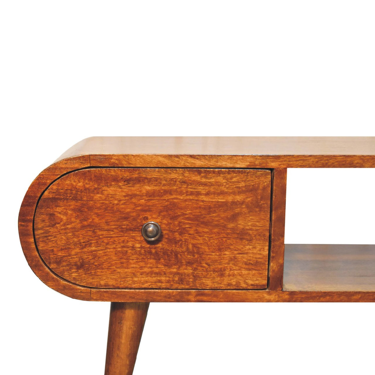 Chestnut Circular TV Unit NOVEX FURNITURES