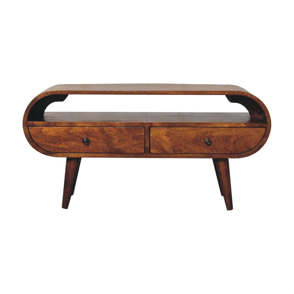 Chestnut Circular TV Stand NOVEX FURNITURES