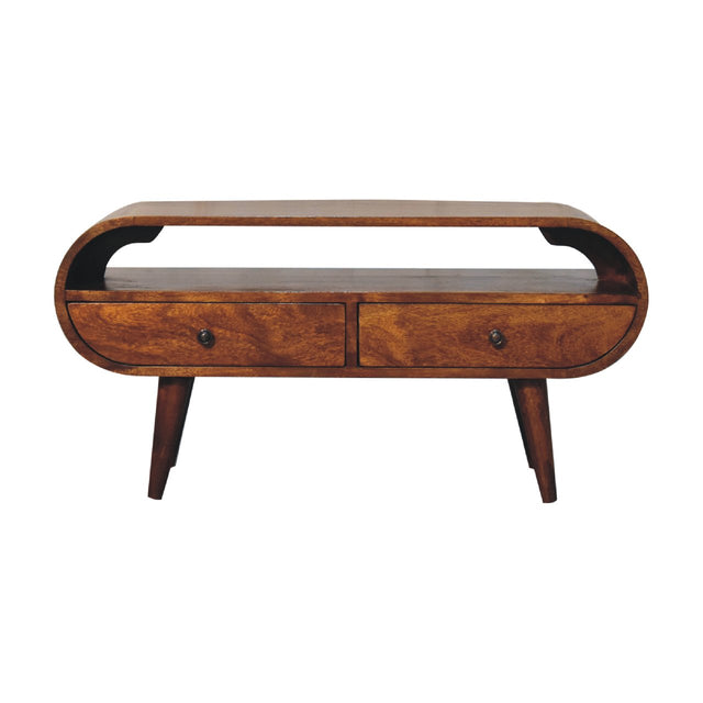 Chestnut Circular TV Stand NOVEX FURNITURES