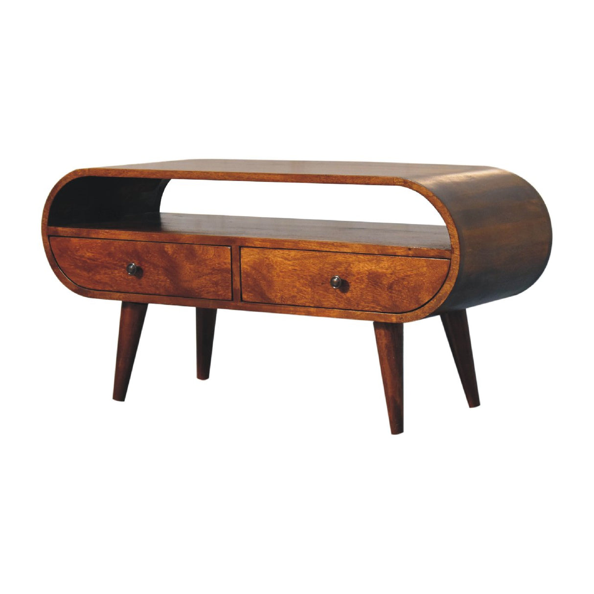 Chestnut Circular TV Stand NOVEX FURNITURES