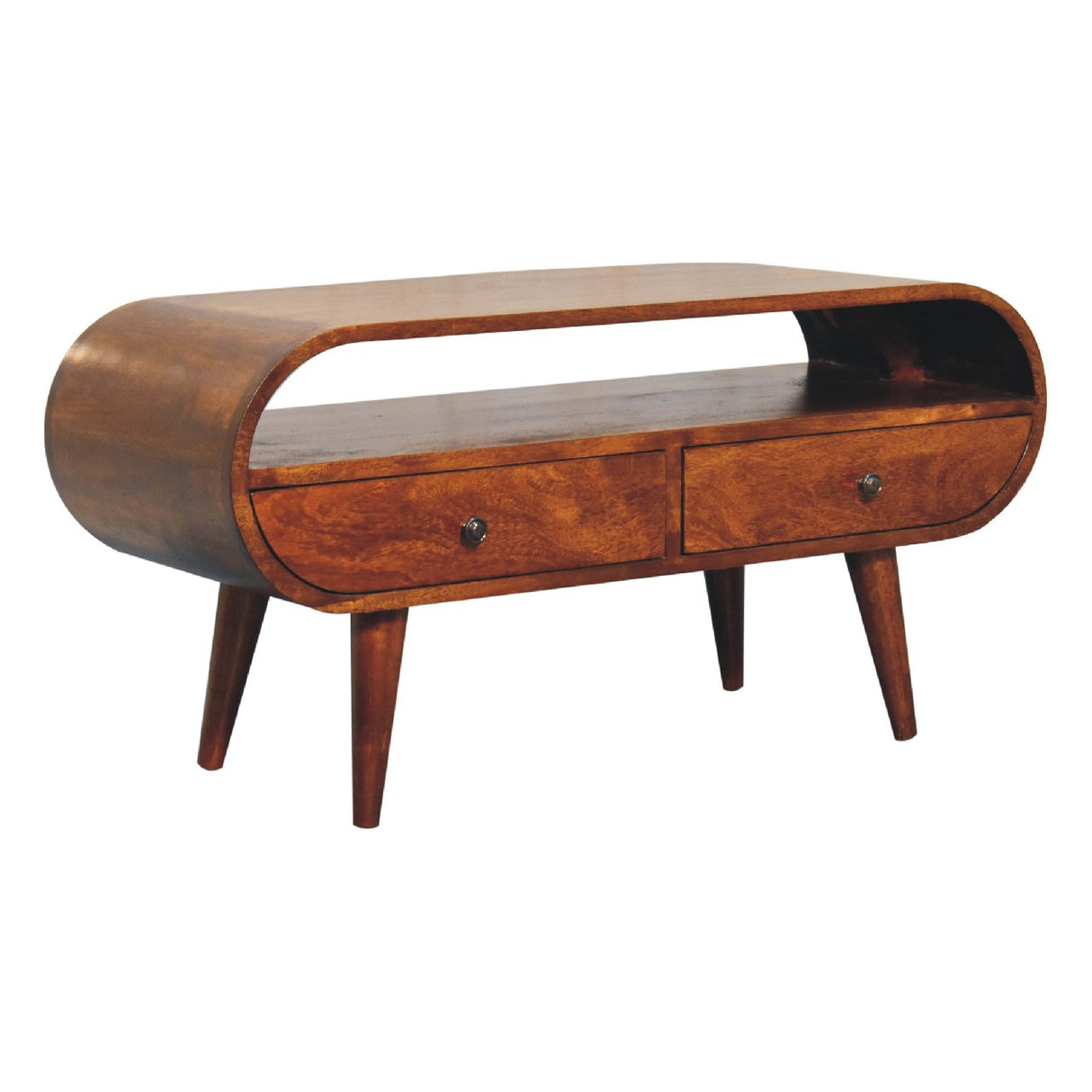 Chestnut Circular TV Stand NOVEX FURNITURES