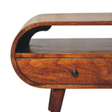 Chestnut Circular TV Stand NOVEX FURNITURES