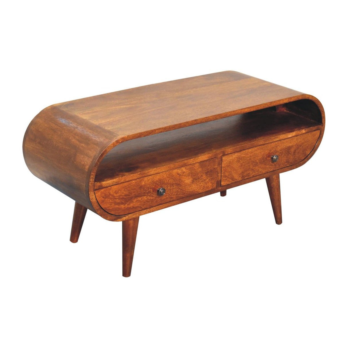 Chestnut Circular TV Stand NOVEX FURNITURES