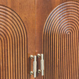 Chestnut Carved Ball Cabinet NOVEX FURNITURE
