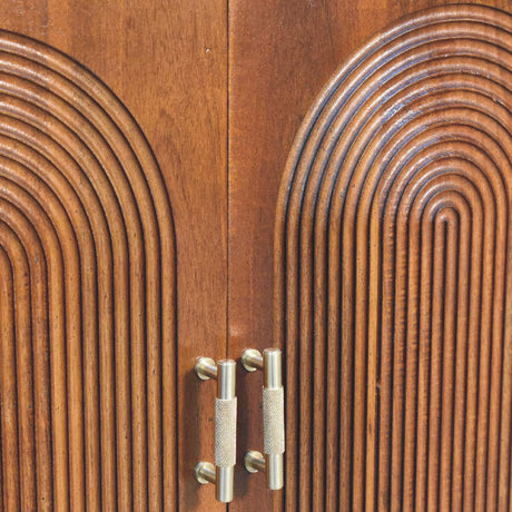Chestnut Carved Ball Cabinet NOVEX FURNITURE