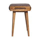 Mocha Faux Fur Style Footstool NOVEX FURNITURES