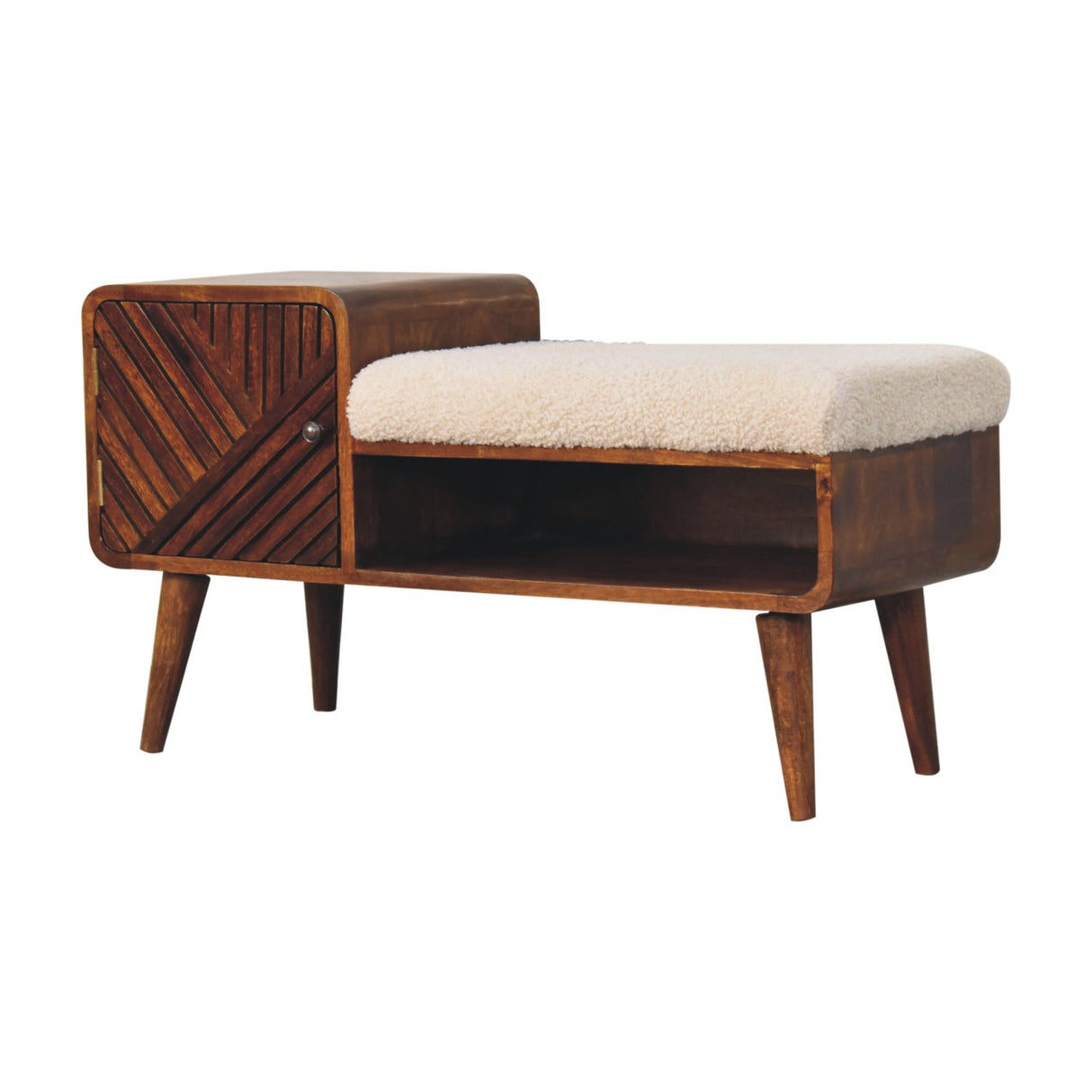 Boucle Carved Chestnut Telephone Table NOVEX FURNITURES