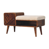 Boucle Carved Chestnut Telephone Table NOVEX FURNITURES