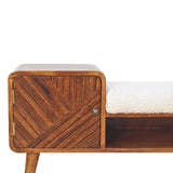 Boucle Carved Chestnut Telephone Table NOVEX FURNITURES