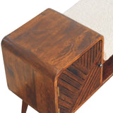 Boucle Carved Chestnut Telephone Table NOVEX FURNITURES