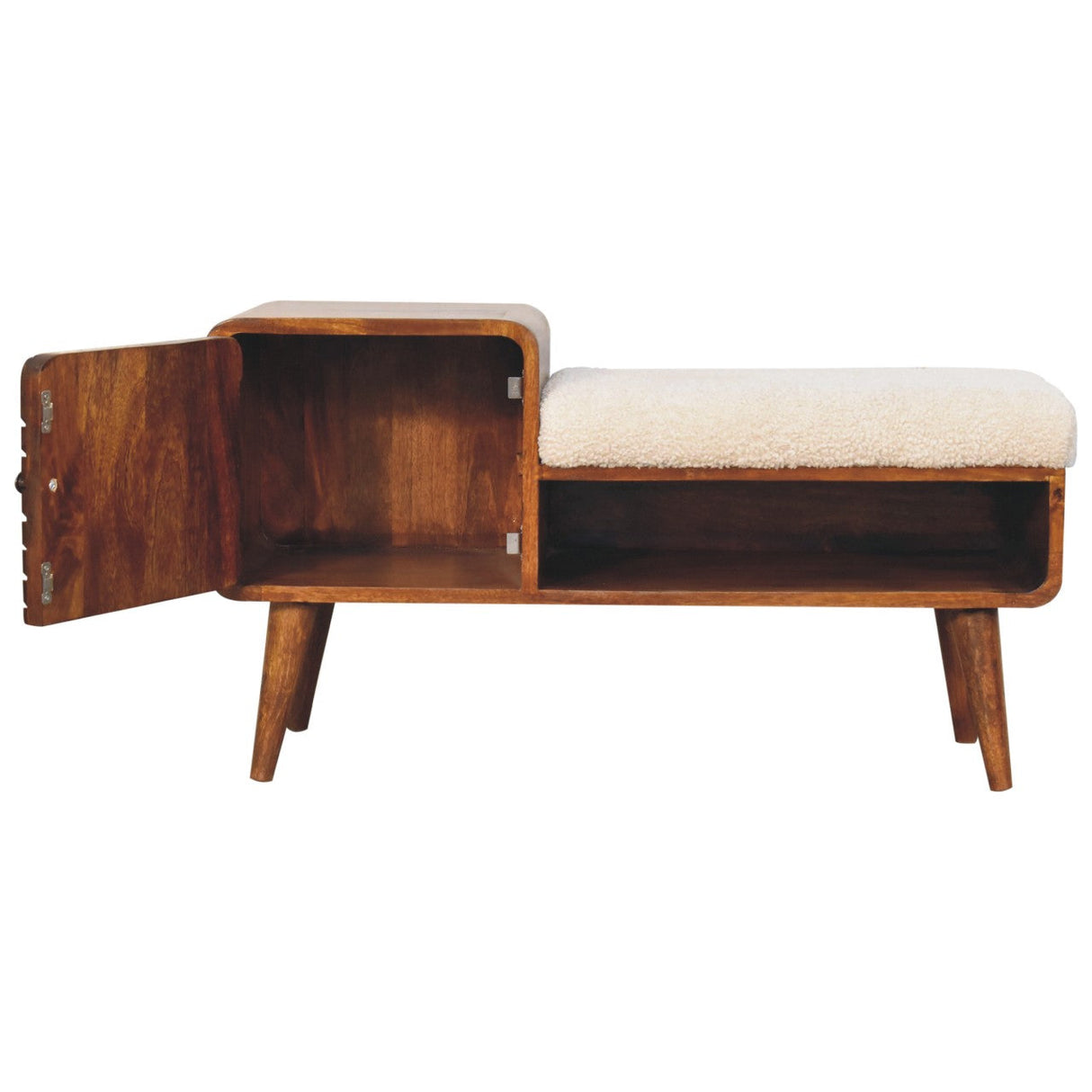 Boucle Carved Chestnut Telephone Table NOVEX FURNITURES