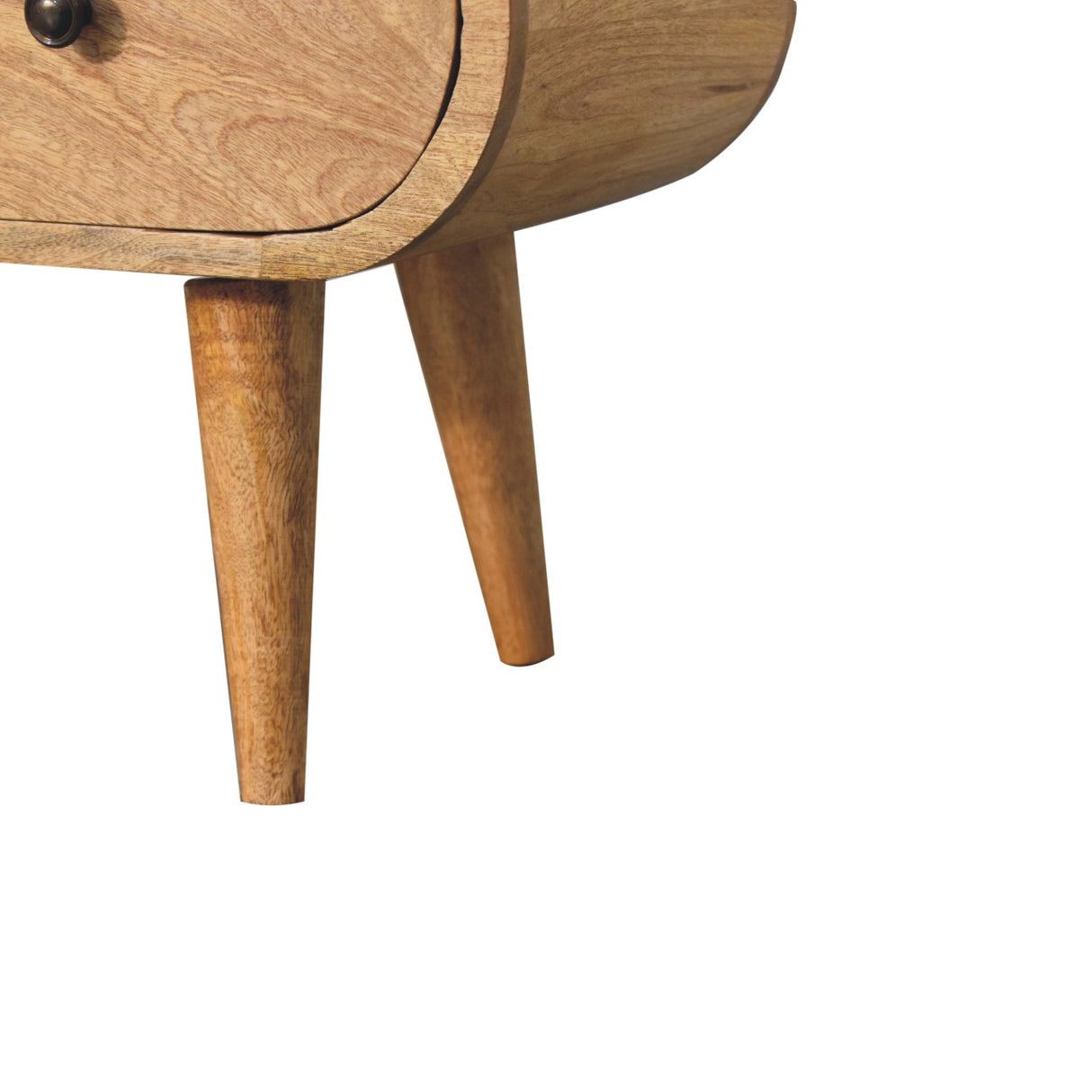 Oak-ish Circular TV Unit - NOVEX FURNITURE