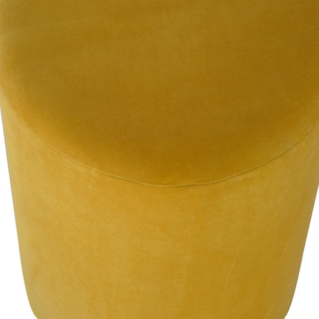 IN818 - Mustard Velvet Footstool with Gold Base NOVEX FURNITURES