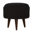 Black Velvet Nordic Style Footstool NOVEX FURNITURES