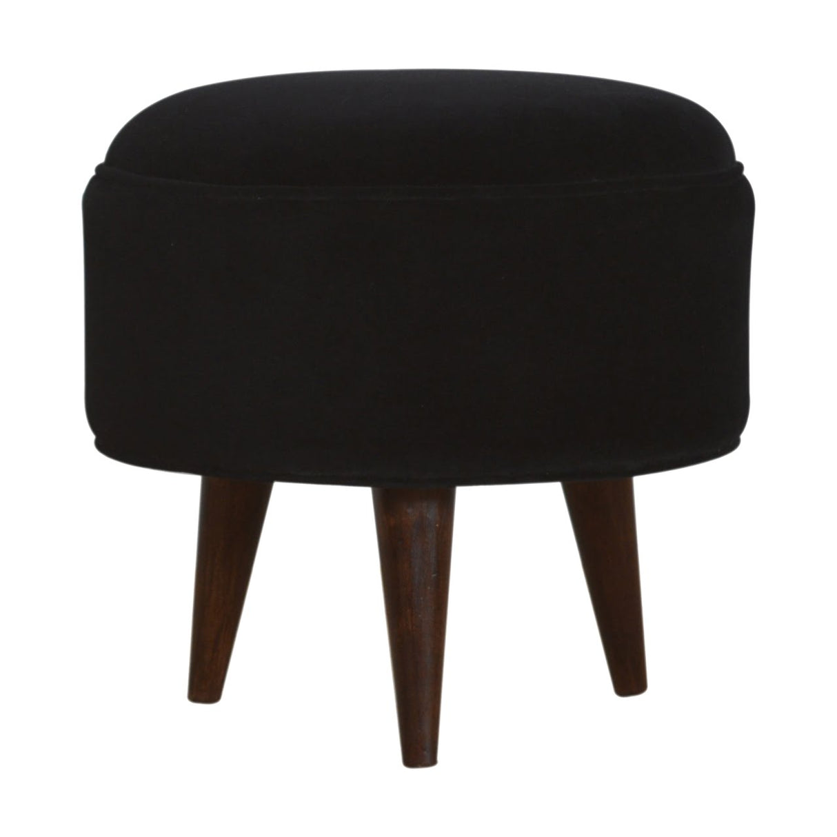 Black Velvet Nordic Style Footstool NOVEX FURNITURES