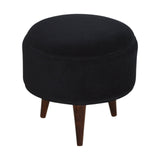 Black Velvet Nordic Style Footstool NOVEX FURNITURES