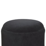 Black Velvet Nordic Style Footstool NOVEX FURNITURES