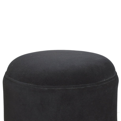Black Velvet Nordic Style Footstool NOVEX FURNITURES