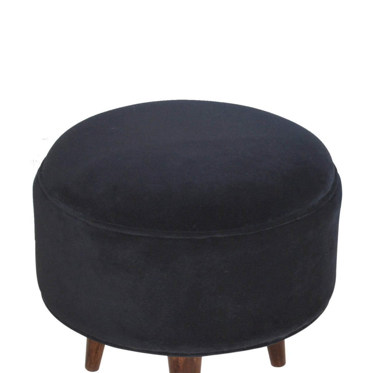 Black Velvet Nordic Style Footstool NOVEX FURNITURES