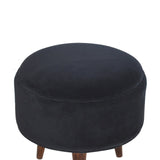 Black Velvet Nordic Style Footstool NOVEX FURNITURES