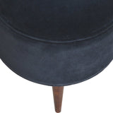 Black Velvet Nordic Style Footstool NOVEX FURNITURES