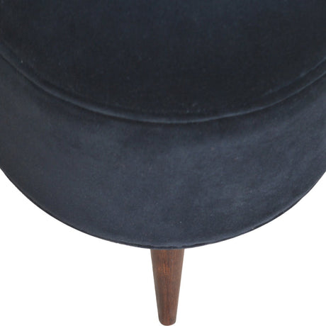 Black Velvet Nordic Style Footstool NOVEX FURNITURES