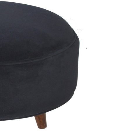Black Velvet Nordic Style Footstool NOVEX FURNITURES