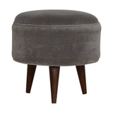 Grey Velvet Nordic Style Footstool NOVEX FURNITURES