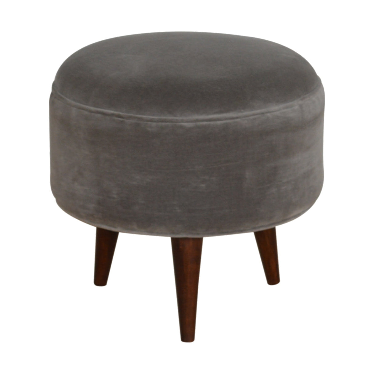 Grey Velvet Nordic Style Footstool NOVEX FURNITURES