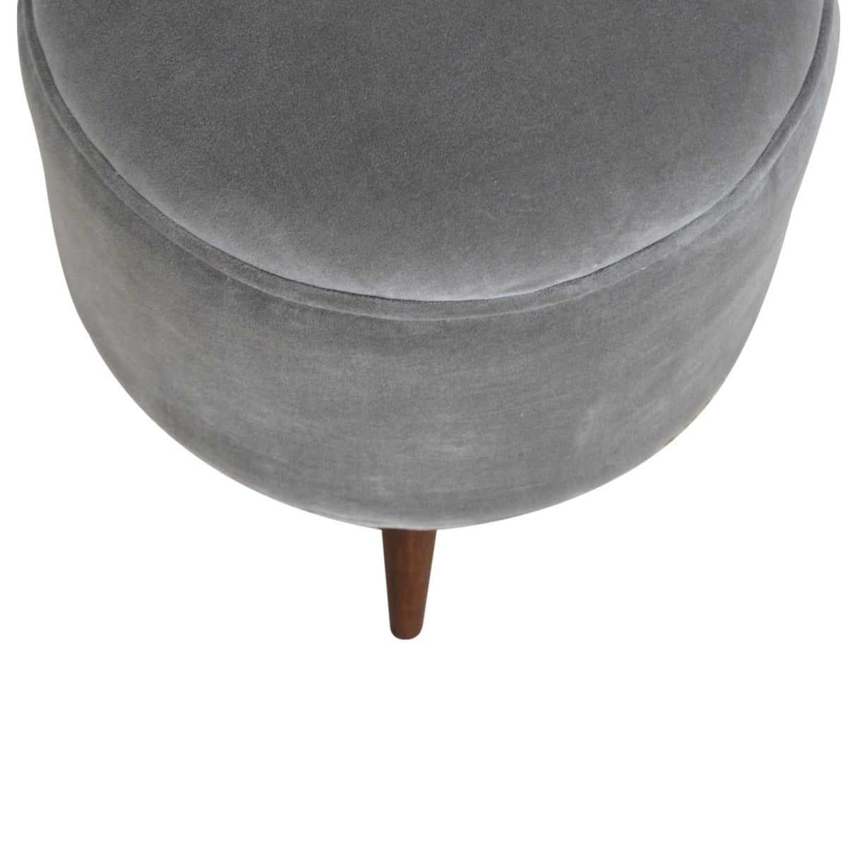 Grey Velvet Nordic Style Footstool NOVEX FURNITURES