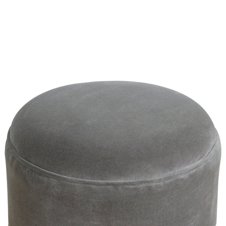 Grey Velvet Nordic Style Footstool NOVEX FURNITURES