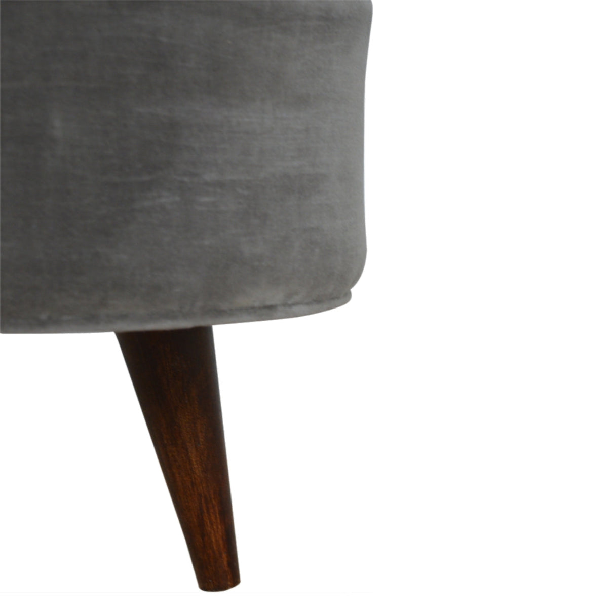 Grey Velvet Nordic Style Footstool NOVEX FURNITURES