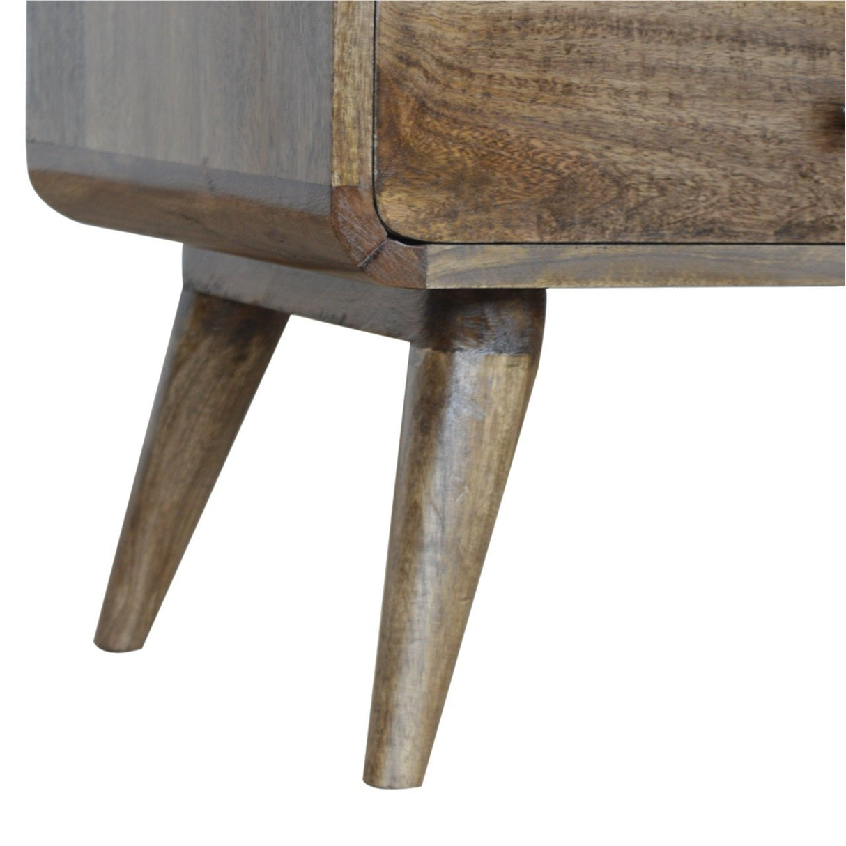 Curved Grey Washed Media Unit NOVEX FURNITURES