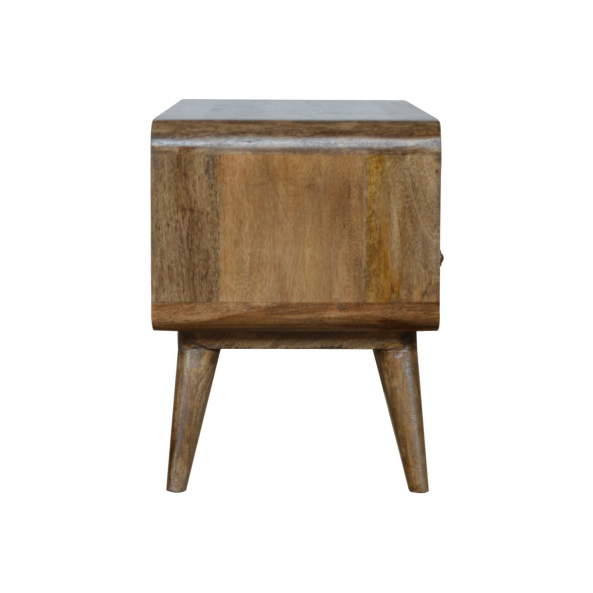 Curved Grey Washed Media Unit NOVEX FURNITURES