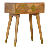 1 Drawer Gold Brass Bedside NOVEX FURNITURES