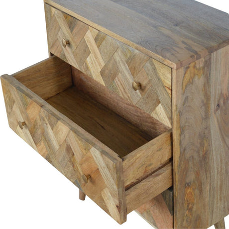 3 Drawer Zig-Zag Patterned Patchwork Chest NOVEX FURNITURES