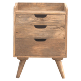 3 Drawer Gallery Bedside NOVEX FURNITURES