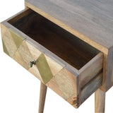1 Drawer Gold Brass Bedside NOVEX FURNITURES