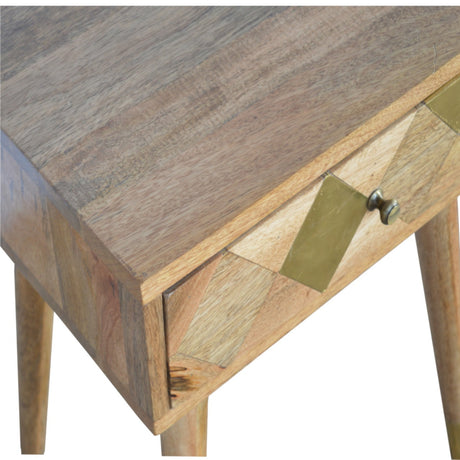 1 Drawer Gold Brass Bedside NOVEX FURNITURES