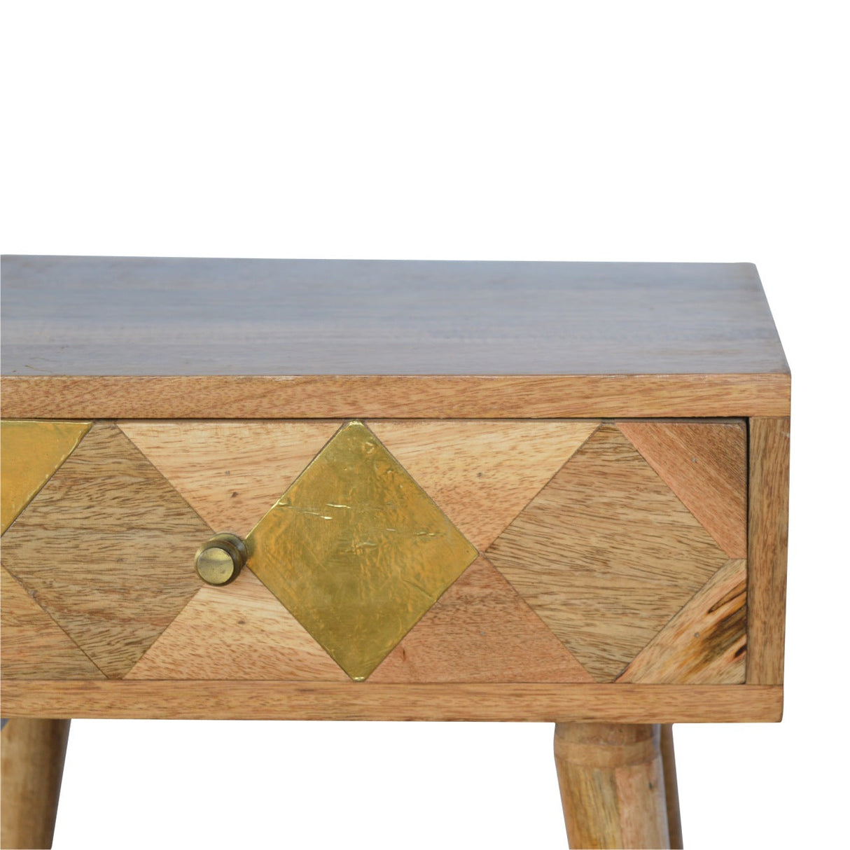 1 Drawer Gold Brass Bedside NOVEX FURNITURES