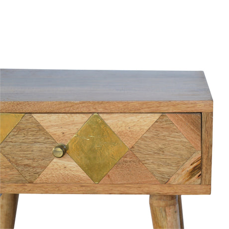 1 Drawer Gold Brass Bedside NOVEX FURNITURES