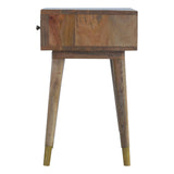 1 Drawer Gold Brass Bedside NOVEX FURNITURES