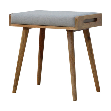 Grey Tweed Tray Style Footstool NOVEX FURNITURES